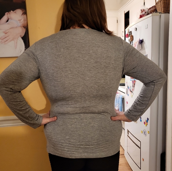 🏷= $1 MUST Bundle Long Sleeve Grey Stretch Shirt - Picture 2 of 8